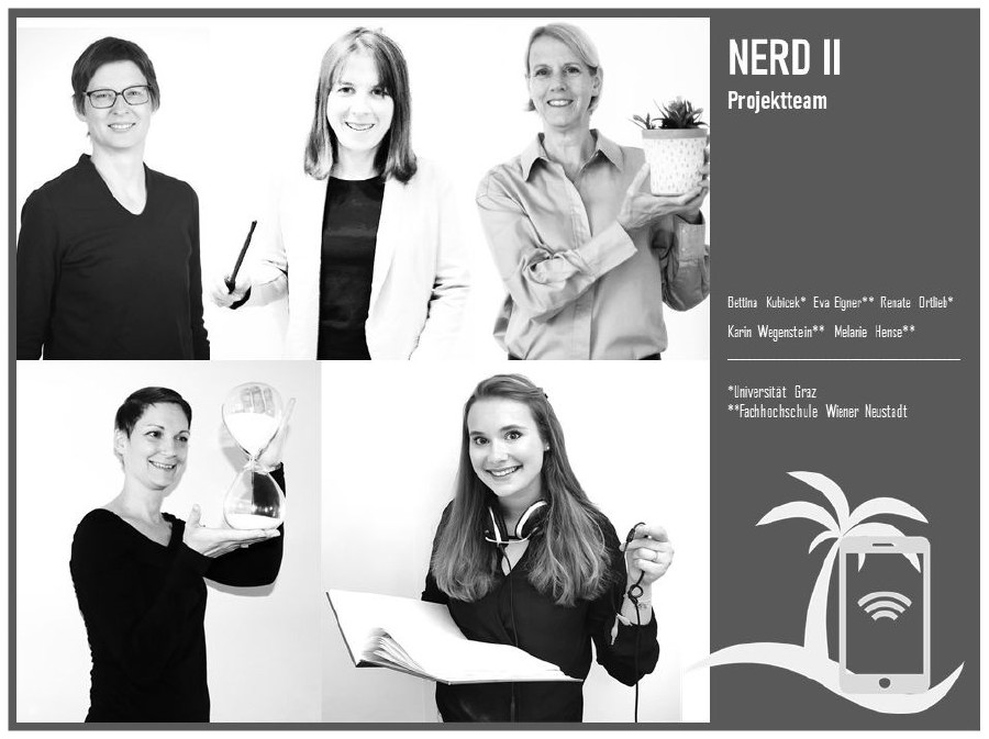 Das Projektteam der Fachhochschule Wiener Neustadt und Universität Graz (fhwn/uni graz) © NERD Projektteam