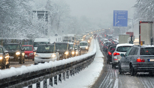 Stau auf der Autobahn