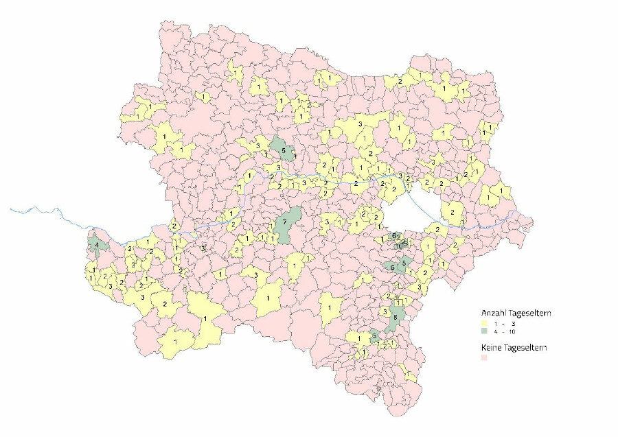 Grafik: Tageseltern in NÖ