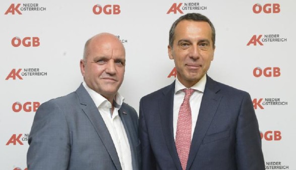 AK Niederösterreich-Präsident Markus Wieser und Bundeskanzler Christian Kern © Alexandra Kromus, AK Niederösterreich AK Niederösterreich-Präsident Markus Wieser und Bundeskanzler Christian Kern © Alexandra Kromus, AK Niederösterreich