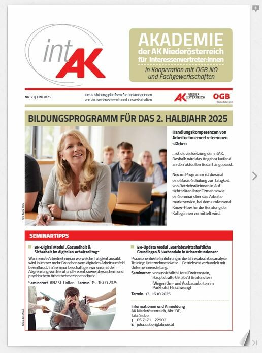intAK Zeitung 2. Halbjahr