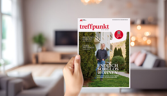 Endlich sorgenlos wohnen - die Covergeschichte des AK Mitgliedermagazins.