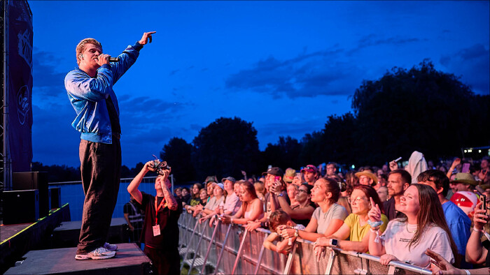 Star-Act Thorsteinn Einarsson begeisterte die Eventg&auml;ste bei 10 Jahre SPLASH HARD am Ratzersdorfer See. 