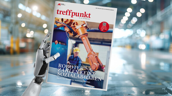 Roboterhand hält AK-Mitglieder Magazin treffpunkt