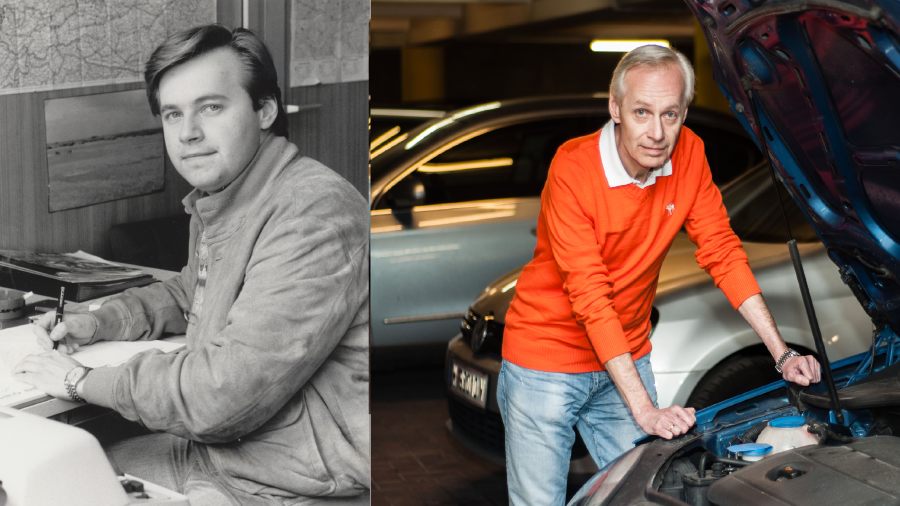 Herwig Rezek (links im Jahr 1982) © Harri Mannsberger (re.), AK Niederösterreich Herwig Rezek - links damals, rechts heute © Harri Mannsberger (re.), AK Niederösterreich