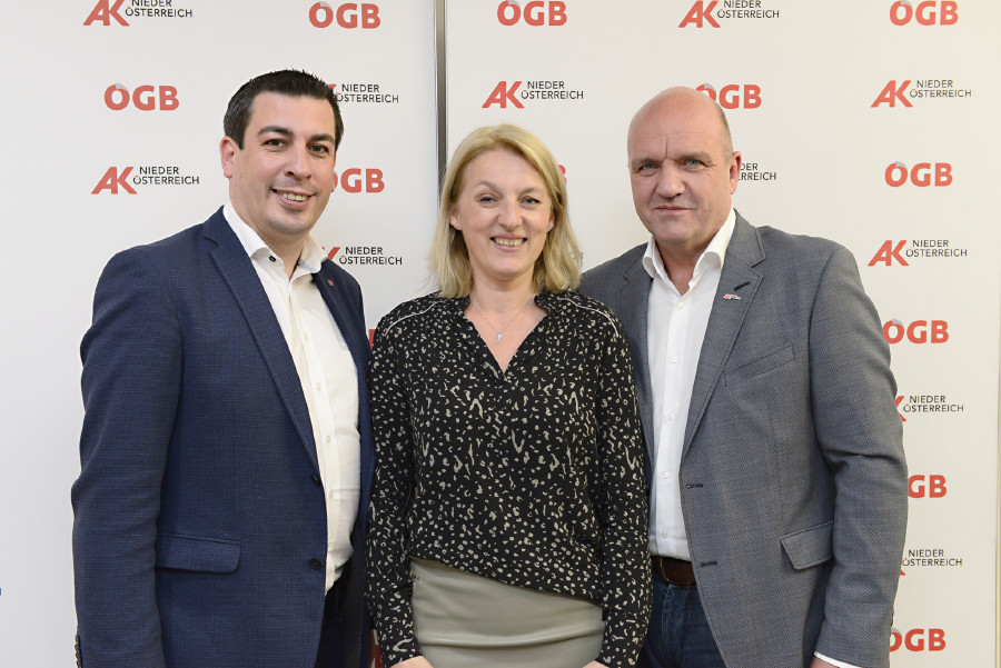 v.l.n.r.: EU-Parlamentskandidat Günther Sidl (SPÖ), Evelyn Regner, MEP (SPÖ) und AK Niederösterreich Präsident Markus Wieser © Alexandra Kromus, AK Niederösterreich vlnr: EU-Parlamentskandidat Günther Sidl (SPÖ), Evelyn Regner, MEP (SPÖ) und AK Niederösterreich Präsident Markus Wieser © Alexandra Kromus, AK Niederösterreich