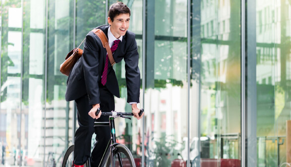 Mit dem Fahrrad zur Arbeit