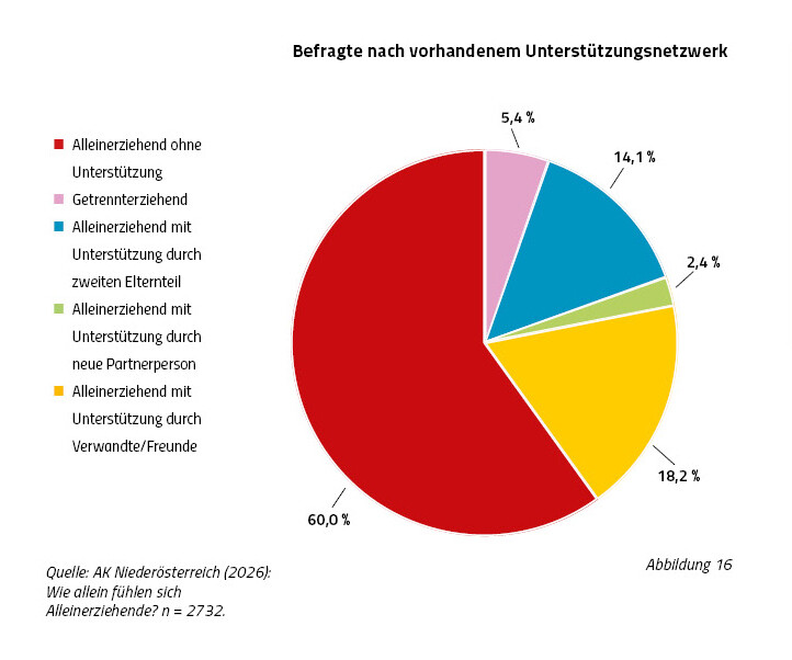 Alleinerziehende: Befragte nach vorhandenem Unterst&uuml;tzungsnetzwerk einf&uuml;gen