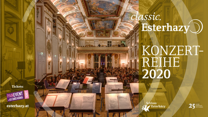 Konzertreihe classic.Esterhazy © Grafik, Schloss Esterhazy Montage classic.Esterhazy © Grafik, Schloss Esterhazy