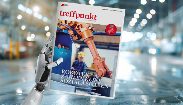 Roboterhand hält AK-Mitglieder Magazin treffpunkt