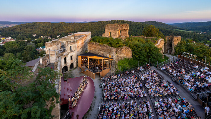 Blick von oben © Alexander Ch. Wulz, Oper BURG GARS Vogelperspektive