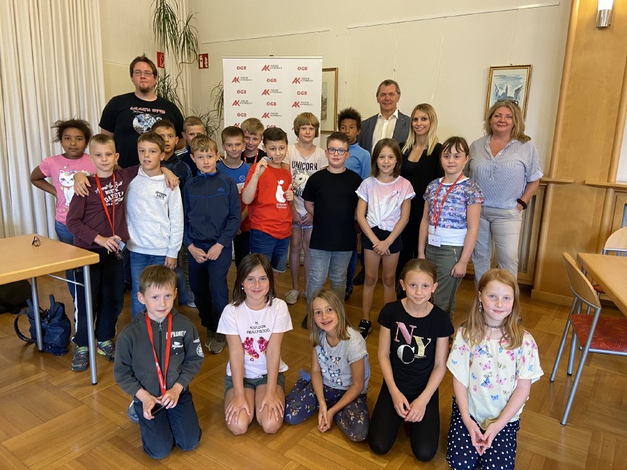 Strahlende Gesichter bei der AK-Kids Digiweek 2020 in Hollabrunn.